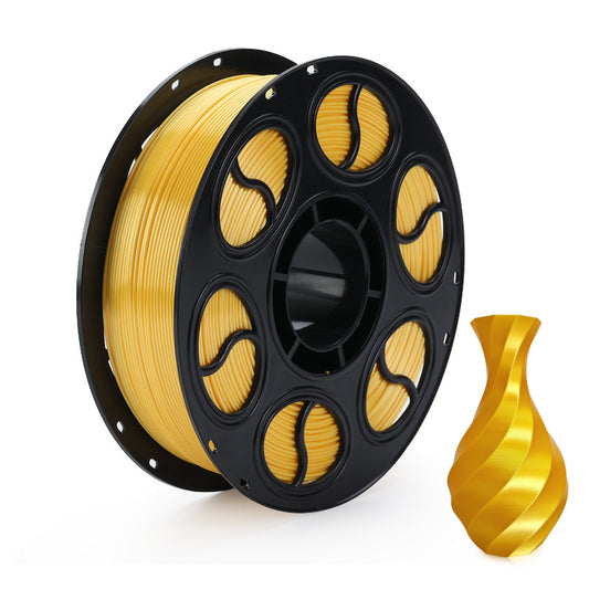 Silk PLA 3D Printer Filament 1KG Bright Gold – Glossy Metallic Finish, Smooth Printing, Low Warping, 1.75mm, Compatible with Most FDM Printers
